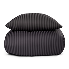 Sengetøj i 100% Bomuldssatin - Mørkegrå ensfarvet sengesæt - Borg Living sengelinned